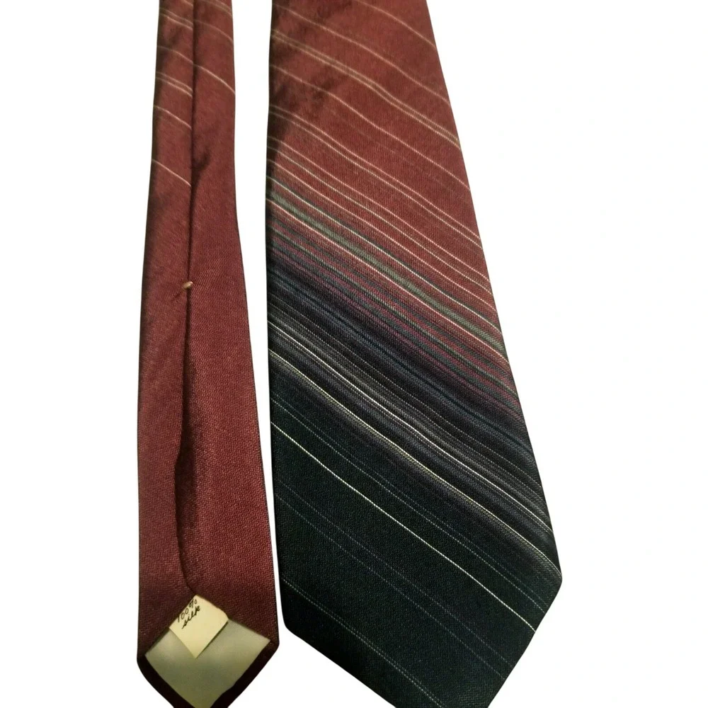 Wembley Necktie Red Black Ombre Stripe Career Formal Interview‎ Business Tie